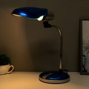 Настольная лампа NE-301-E27-15W-BU, E27 15Вт, цвет синий