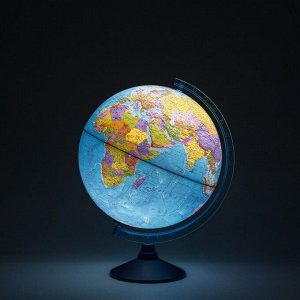 GLOBEN Глобус политический &quot;Глобен&quot;, интерактивный, рельефный, диаметр 320 мм, с подсветкой от батареек, с очками