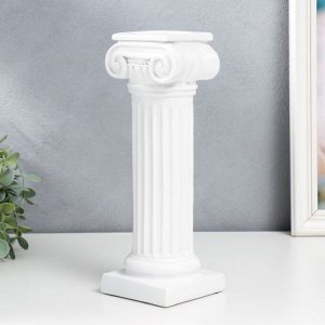 Подсвечник полистоун "Римская колонна" белый 27,5х9,8х9,8 см