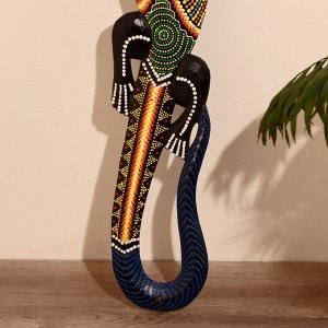 Панно декоративное "Ящерица геккон" 78х13х1,5 см МИКС