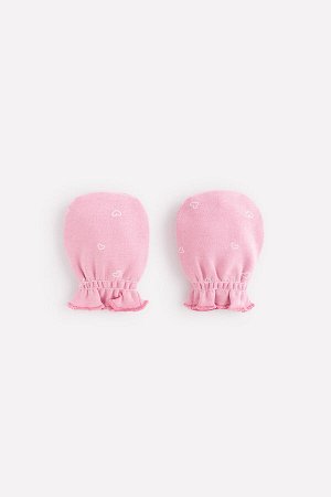 Рукавички для девочки Crockid К 8506 сердечки на розовом зефире