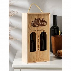 Ящик для хранения вина Доляна «Кальяри», 35x18 см, на 2 бутылки