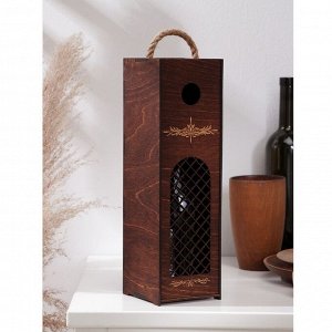 Ящик для вина Adelica «Пьемонт», 34?10,5?10,2 см, цвет тёмный шоколад