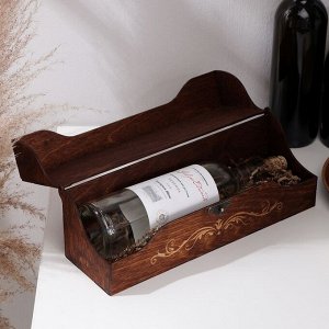 Ящик для вина Adelica «Тоскана», 33,5x10x10,2 см, цвет тёмный шоколад