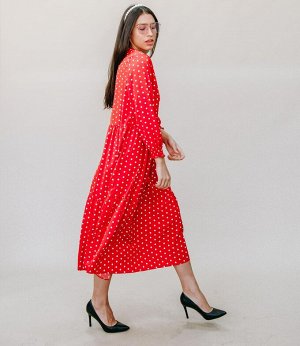 Платье #787-1, красный