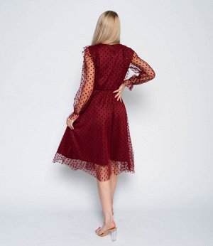 Платье #2018, бордовый