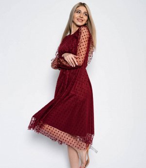 Платье #2018, бордовый