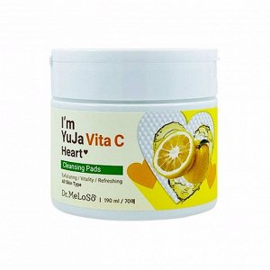 Очищающие салфетки с витамином С (190мл/70шт) DR. MELOSO I'M YUJA VITA C HEART CLEANSING PADS (190ml/70ea)