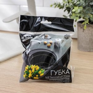 Губка для посуды металлическая Raccoon, плетёная, оцинкованная, 40 г