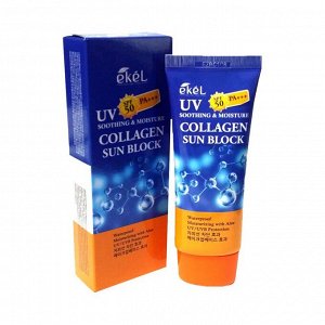 Солнцезащитный крем Ekel Collagen Sun Block SPF 50 PA+++