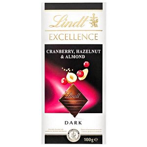 Шоколад LINDT EXCELLENCE CRANBERRY&amp;NUTS 100 г
