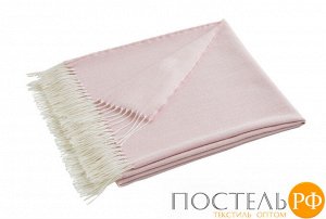 Blanc des Vosges плед розовый 130/170 шерсть 52% акрил 48%, 110 г/м3 PLUME ROSE