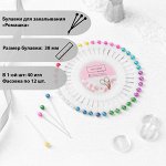 Булавки для закалывания «Ромашка», d = 8 см, 40 игл, 38 мм, цвет МИКС