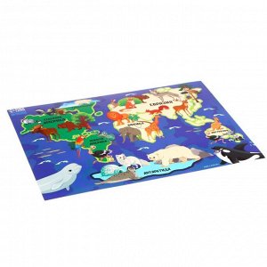 Коврик для лепки с нескользящим покрытием «Карта мира» 29.7х21 см
