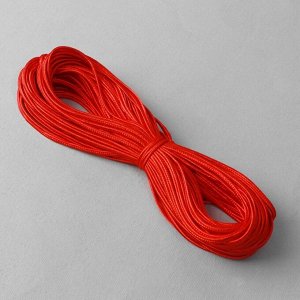 Тесьма отделочная «Сутаж», 2 мм, 20 ± 1 м, цвет красный