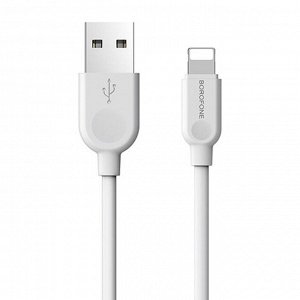 Кабель USB - Apple lightning Borofone BX14  200см 2,4A  (white)