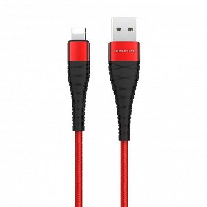 Кабель USB - Apple lightning Borofone BX32 Munificent  100см 2,4A (red)