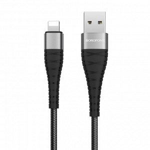 Кабель USB - Apple lightning Borofone BX32 Munificent  25см 2,4A (black)