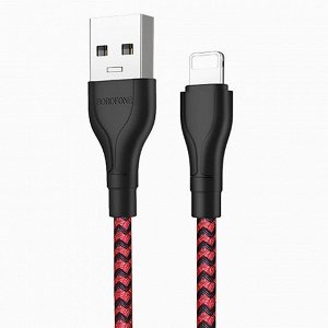 Кабель USB - Apple lightning Borofone BX39 Beneficial (black/red)