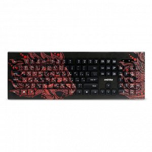 Клавиатура Smart Buy SBK-223U-D-FC USB мультимедийная с принтом Dragon (black)