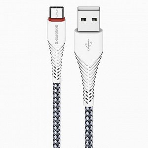 Кабель USB - Type-C Borofone BX25 Powerful (white)