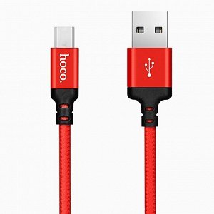 Кабель USB - Type-C Hoco X14 Times Speed (100 см) (red/black)