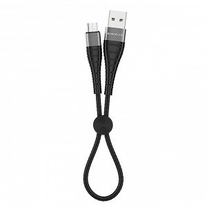 Кабель USB - micro USB Borofone BX32 Munificent  25см 2,4A (black)