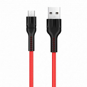 Кабель USB - micro USB Hoco U31 Benay для HTC/Samsung, 120 см (red)