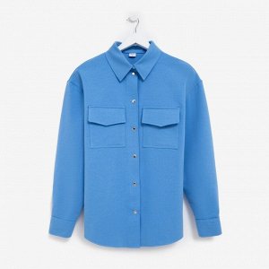 Рубашка женская MINAKU: Casual Collection цвет голубой