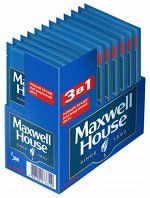 Кофе Максвелл Хаус Maxwell House 3 в 1 напиток кофейный растворимый в пакетиках, 12 шт
