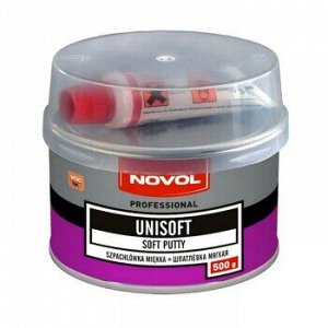 Шпатлевка NOVOL мягкая UNISOFT 0,5кг +отв.15g (1шт.х15g) 1/18