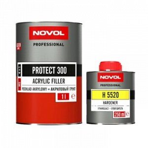 Грунтовка NOVOL акрил (4+1) Protect 300 MS СЕРЫЙ (1л+отв) 1/6