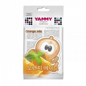 Ароматизатор подвес. "Yammy" картон с пропиткой Осьминог "Orange Ade"