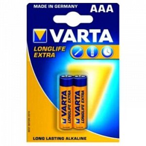 Батарейка "VARTA" Longlife Extra AAA (LR3) к-т2шт, (1/10/50) 4726/7037