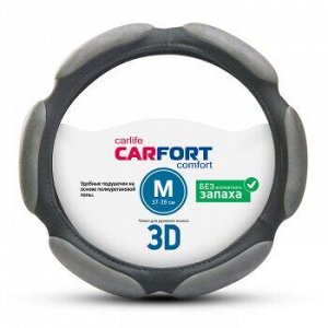Оплетка CarFort 3D, 6 подушек, серая, М