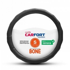 Оплетка CarFort Bone, рельефные ребра, черная, S (1/25) CS4161