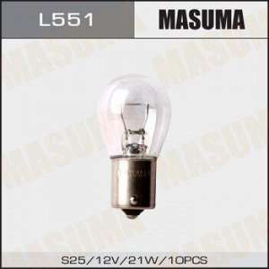 Лампа цок. MASUMA 12v 21W BA15s S25 одноконтактная (уп.10шт) L551