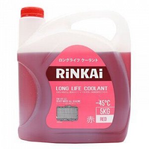 Антифриз Rinkai Long Life Coolant G12 LLC, красный, -45C, 5 кг
