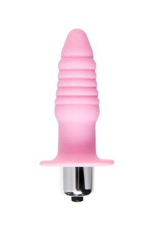 Анальная вибровтулка Eromantica Princess, силикон, розовая, 9 см