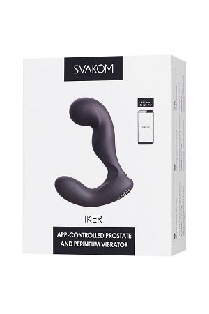 Стимулятор простаты Svakom Iker, силикон, чёрный, 13,4 см