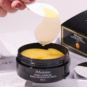 JMSOLUTION HONEY LUMINOUS ROYAL PROPOLIS EYE PATCH 60ea Гидрогелевые патчи с прополисом и маточным молочком 60шт