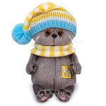 Басик BABY в вязаном колпаке мягкая игрушка