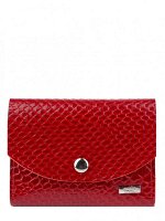Кошелек ДЖЕЙМИ RED кожа питон малиновый