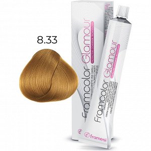 Крем-краска для волос FRAMCOLOR GLAMOUR, 8.33 светлый золотистый блондин   100 мл