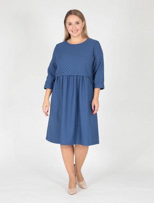 Платье Кризанта/6-1003 - 07-179 синий , серый