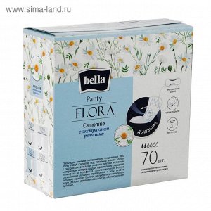Прокладки ежедневные Bella Flora Camomile, 70 шт./уп. (с экстрактом ромашки)