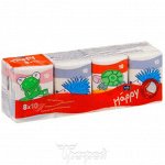 Платочки бумажные Bella baby Happy носовые трехслойные Звери мини 08x10 шт.