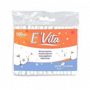 Палочки ватные E` Vita Полиэтилен 100 шт EXPS