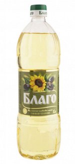 Масло подсолнечно-оливковое раф. дез. премиум Благо 1л