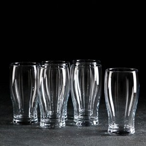 Набор бокалов стеклянных для пива Belek, 380 мл, 6,9?13,8 см, 6 шт